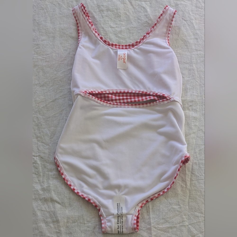 Girls Red Gingham Swimsuit - Picture 8 of 10